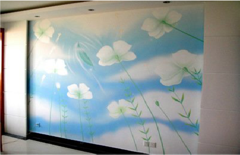 衡阳画墙绘怎么画好白云的蓬松感?