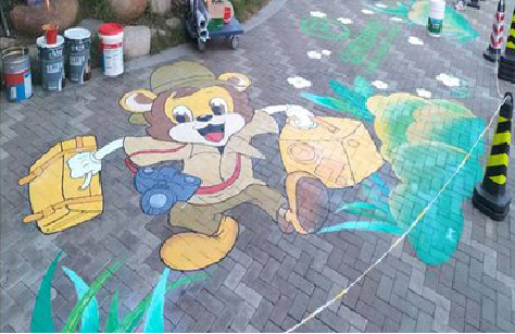 衡阳夏季画地面彩绘会遇到的问题