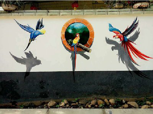 衡阳视觉错位-3D墙绘设计