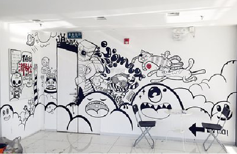 衡阳手绘墙并非传统涂鸦。